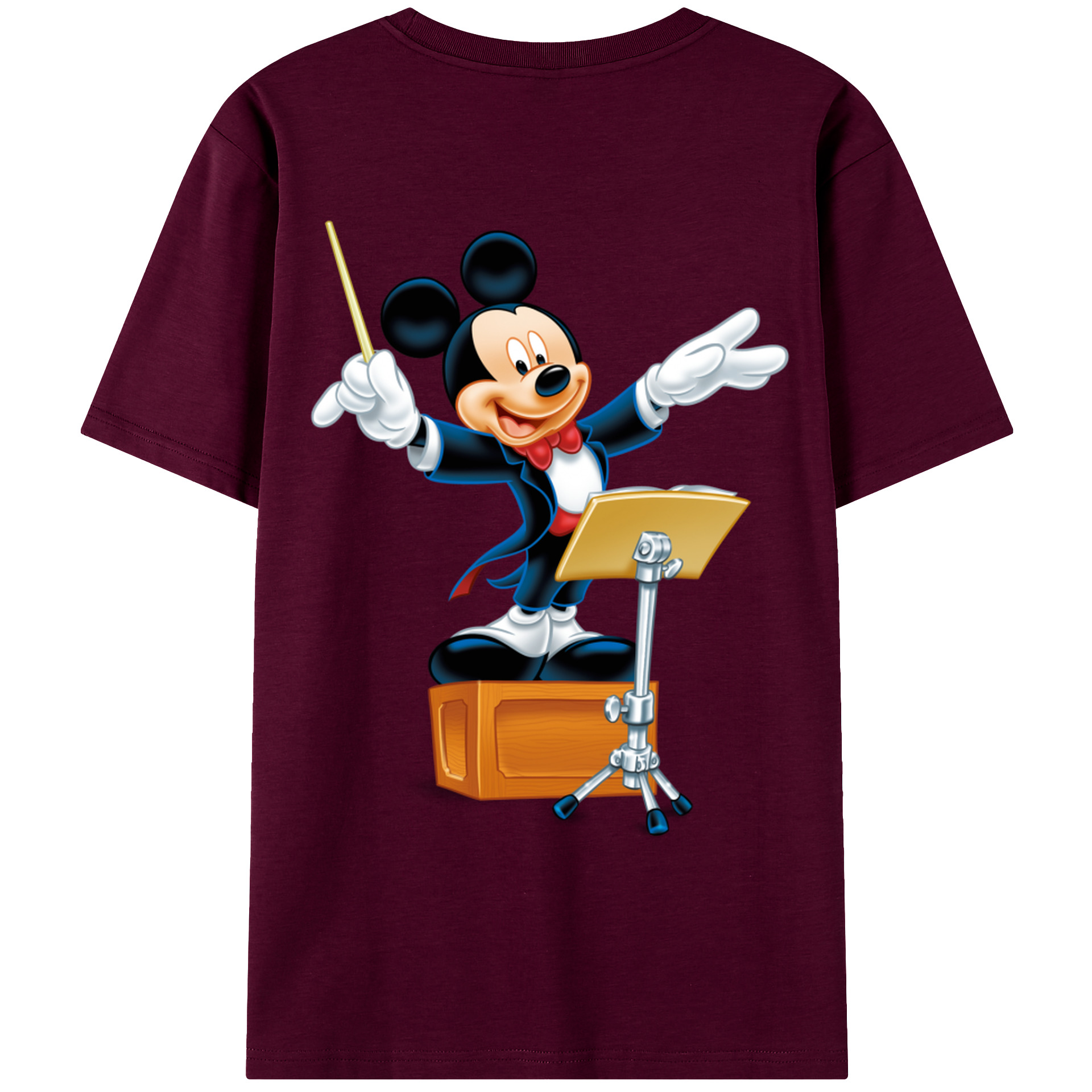 （画像用） ミッキーマウス Mickey Mouse レディース半袖Tシャツ(バックプリント)